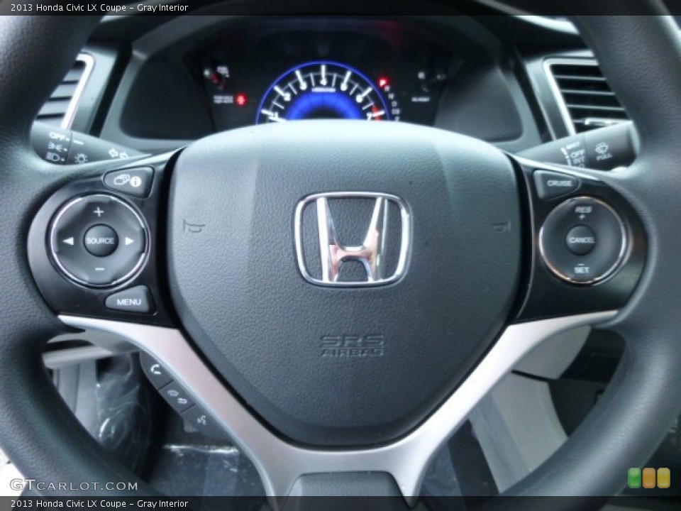 Gray Interior Steering Wheel for the 2013 Honda Civic LX Coupe #75077840