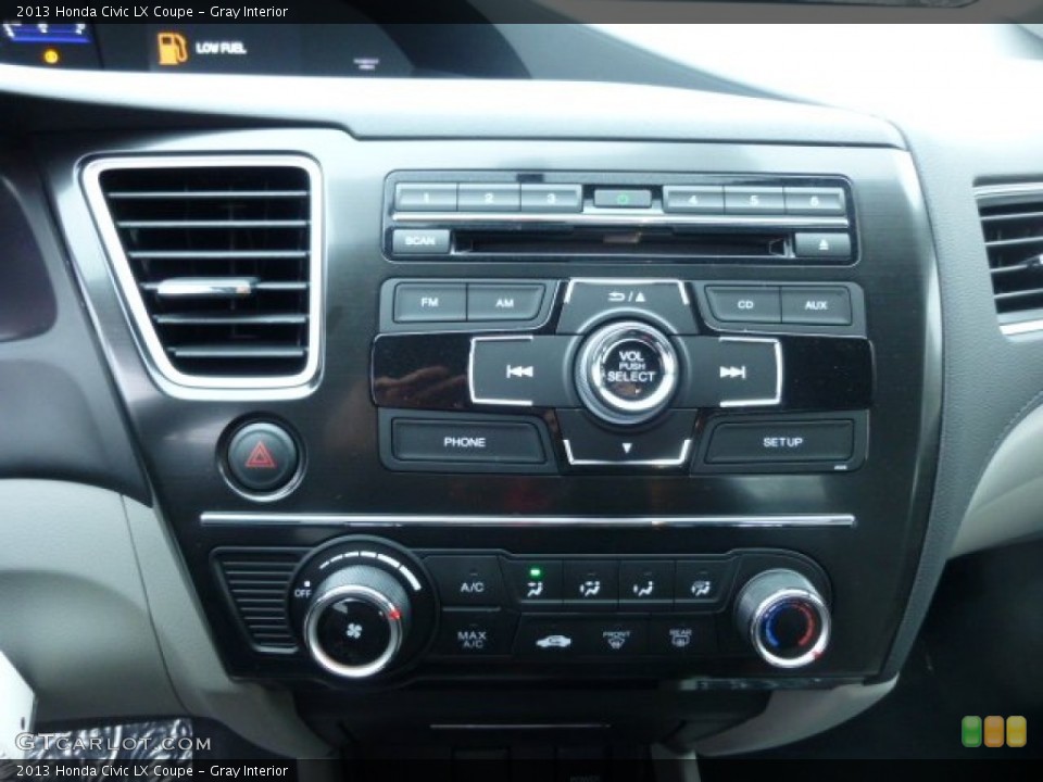 Gray Interior Controls for the 2013 Honda Civic LX Coupe #75077868