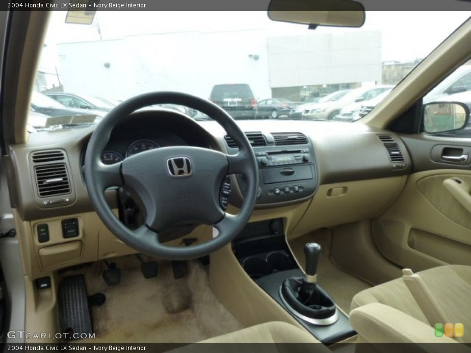 Ivory Beige Interior Photo for the 2004 Honda Civic LX Sedan #75080079