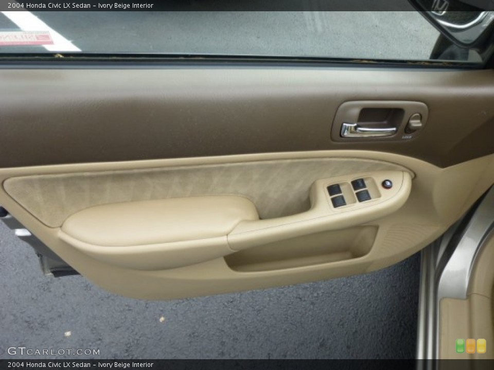 Ivory Beige Interior Door Panel for the 2004 Honda Civic LX Sedan #75080223