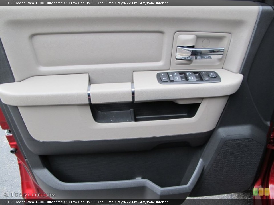 Dark Slate Gray/Medium Graystone Interior Door Panel for the 2012 Dodge Ram 1500 Outdoorsman Crew Cab 4x4 #75080736