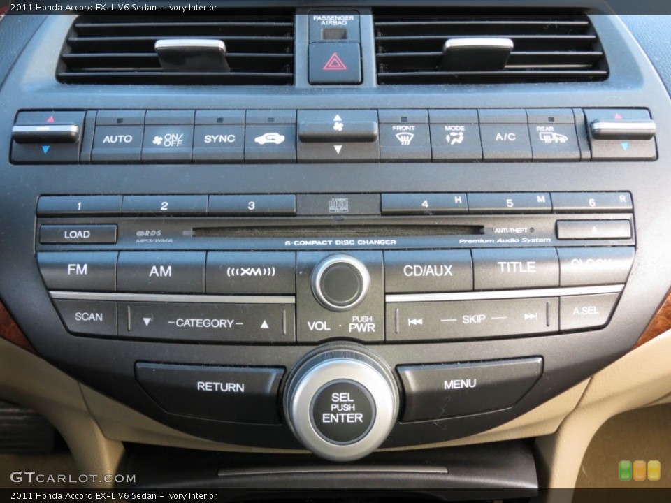 Ivory Interior Controls for the 2011 Honda Accord EX-L V6 Sedan #75084621
