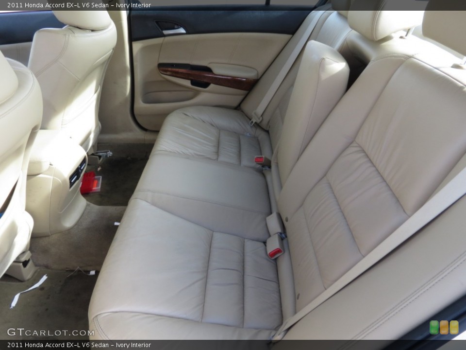 Ivory Interior Rear Seat for the 2011 Honda Accord EX-L V6 Sedan #75084688