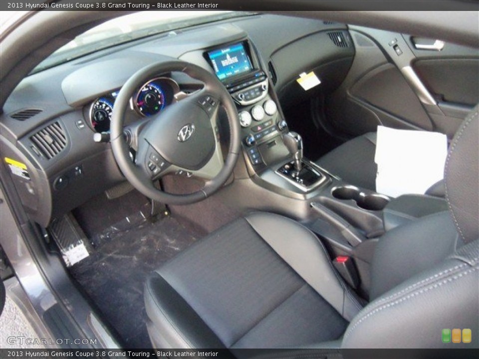 Black Leather Interior Prime Interior for the 2013 Hyundai Genesis Coupe 3.8 Grand Touring #75095952