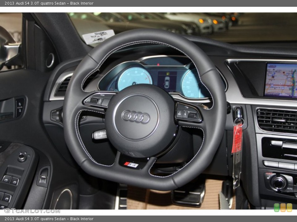 Black Interior Steering Wheel for the 2013 Audi S4 3.0T quattro Sedan #75096660