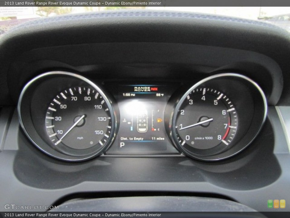 Dynamic Ebony/Pimento Interior Gauges for the 2013 Land Rover Range Rover Evoque Dynamic Coupe #75098030