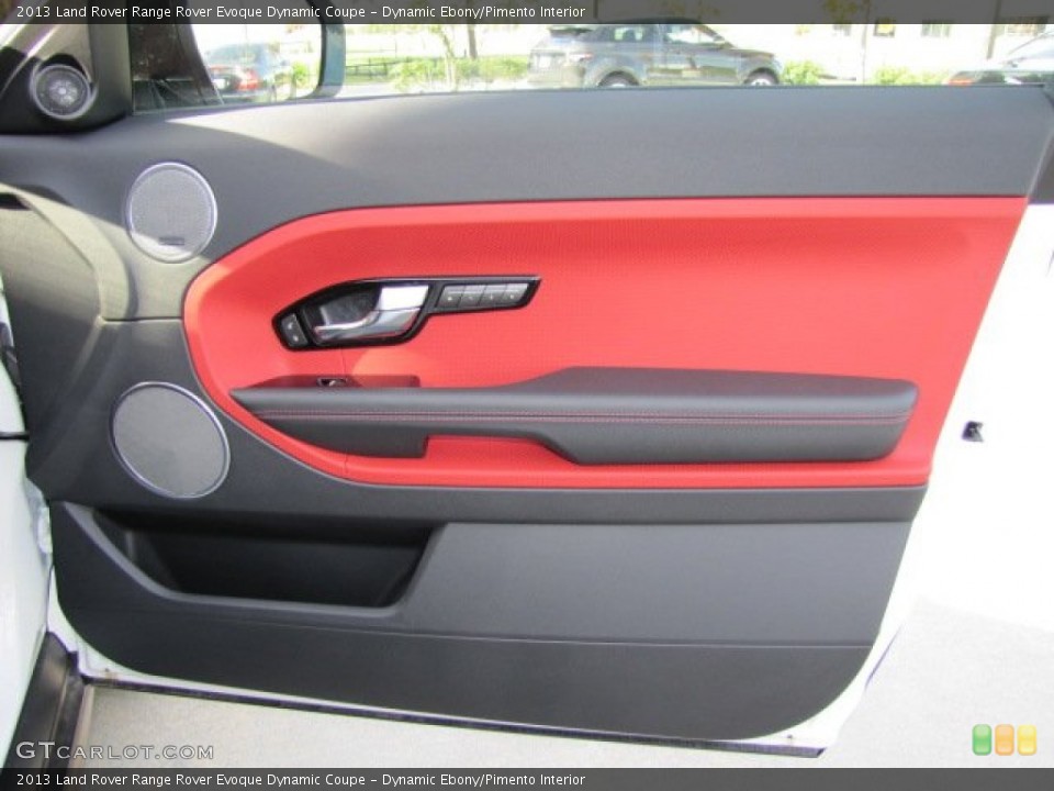 Dynamic Ebony/Pimento Interior Door Panel for the 2013 Land Rover Range Rover Evoque Dynamic Coupe #75098118