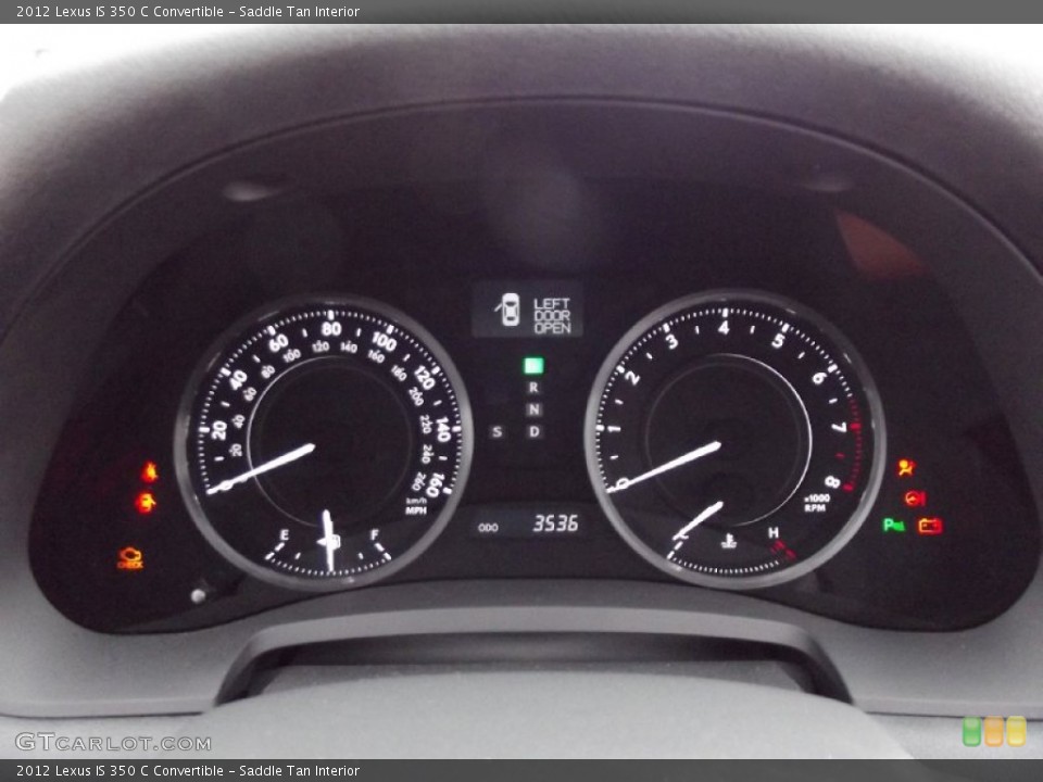 Saddle Tan Interior Gauges for the 2012 Lexus IS 350 C Convertible #75099198