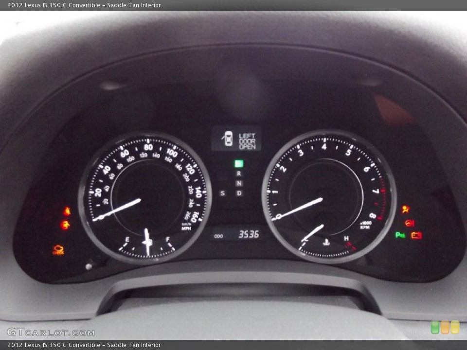 Saddle Tan Interior Gauges for the 2012 Lexus IS 350 C Convertible #75099198