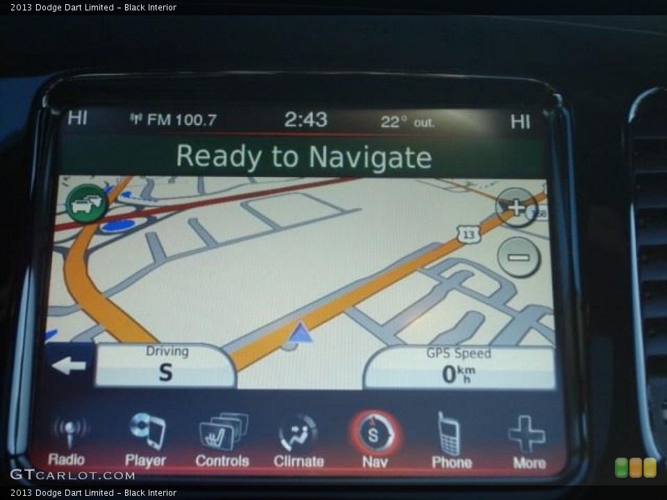 Black Interior Navigation for the 2013 Dodge Dart Limited #75099993