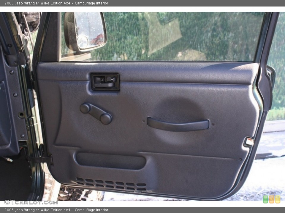 Camouflage Interior Door Panel for the 2005 Jeep Wrangler Willys Edition 4x4 #75107706