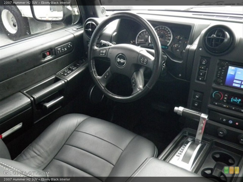 Ebony Black Interior Photo for the 2007 Hummer H2 SUV #75108869