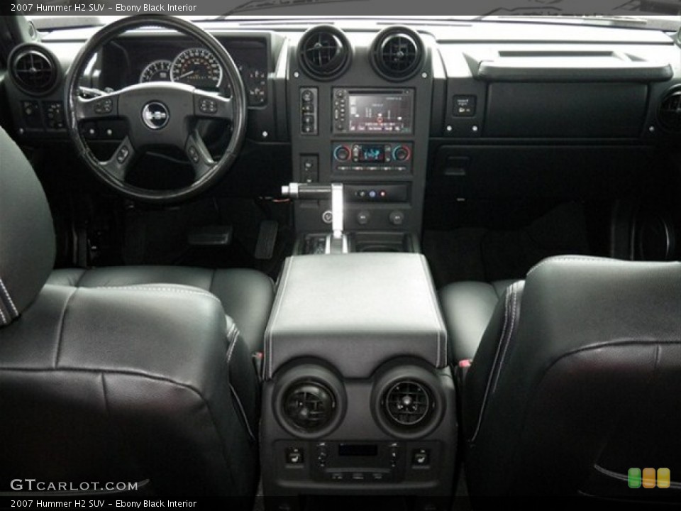 Ebony Black Interior Dashboard for the 2007 Hummer H2 SUV #75109017