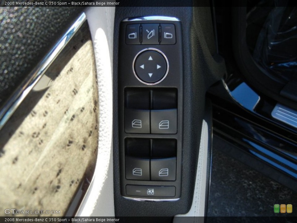 Black/Sahara Beige Interior Controls for the 2008 Mercedes-Benz C 350 Sport #75110259