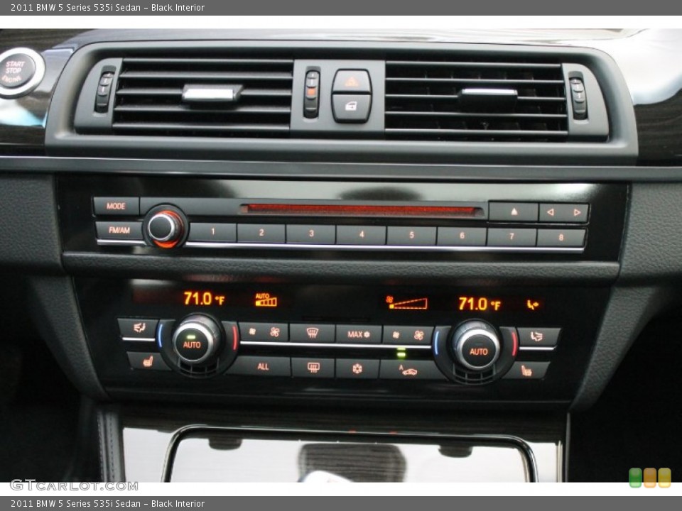 Black Interior Controls for the 2011 BMW 5 Series 535i Sedan #75110346