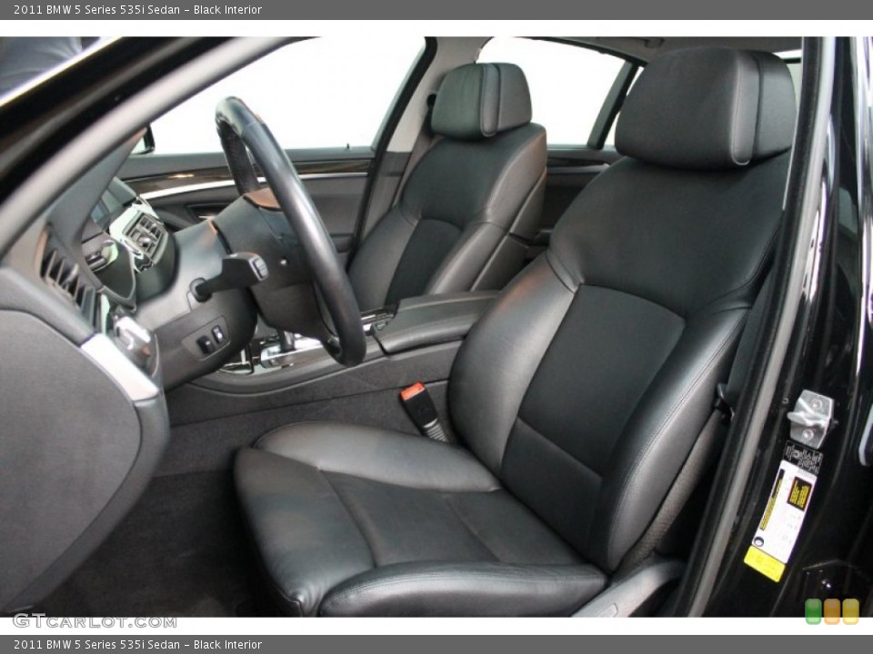 Black Interior Front Seat for the 2011 BMW 5 Series 535i Sedan #75110403