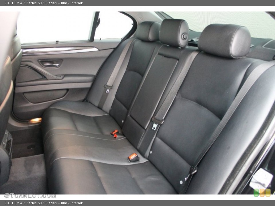 Black Interior Rear Seat for the 2011 BMW 5 Series 535i Sedan #75110435