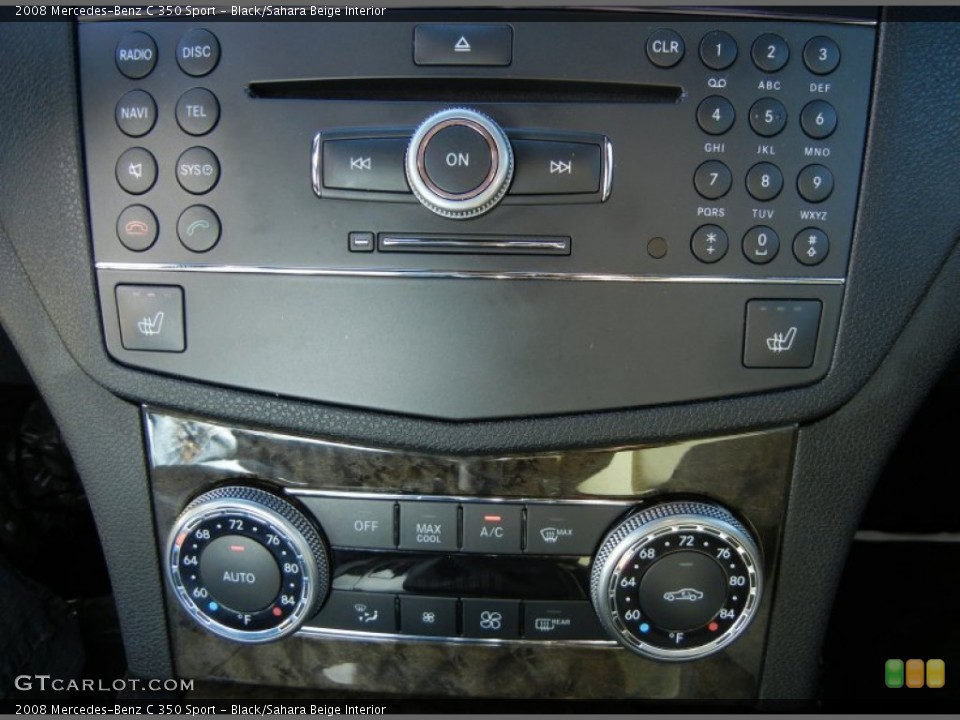 Black/Sahara Beige Interior Controls for the 2008 Mercedes-Benz C 350 Sport #75110439