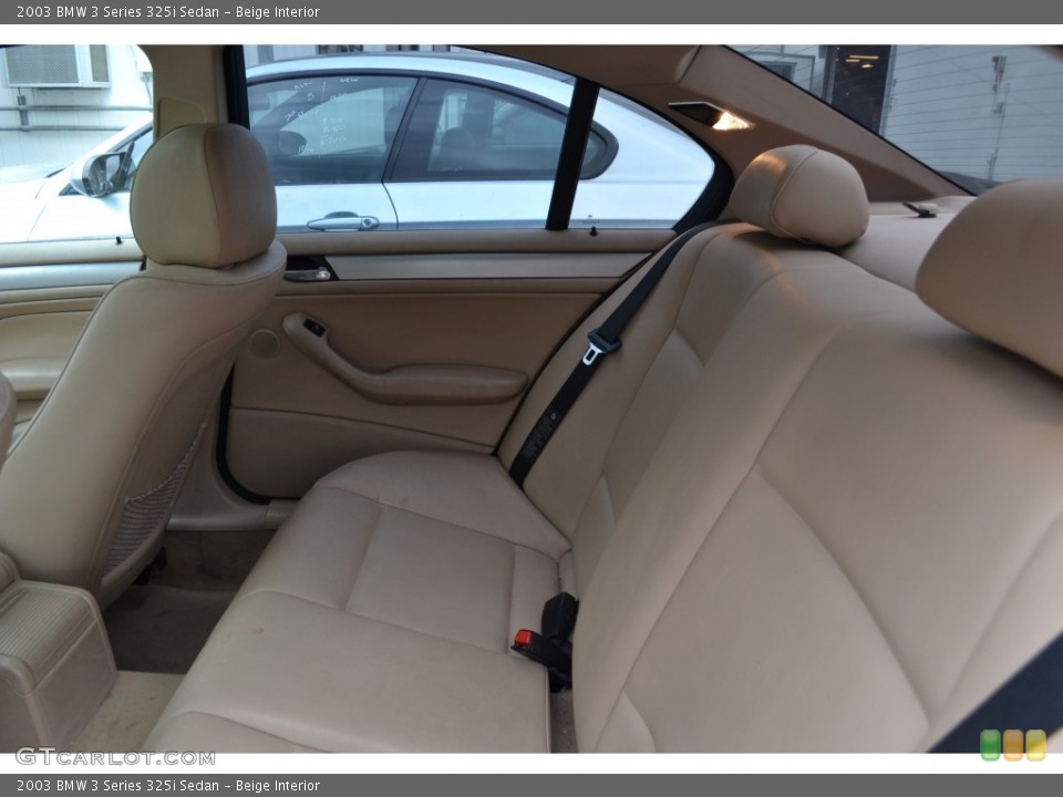 Beige Interior Rear Seat for the 2003 BMW 3 Series 325i Sedan #75113892