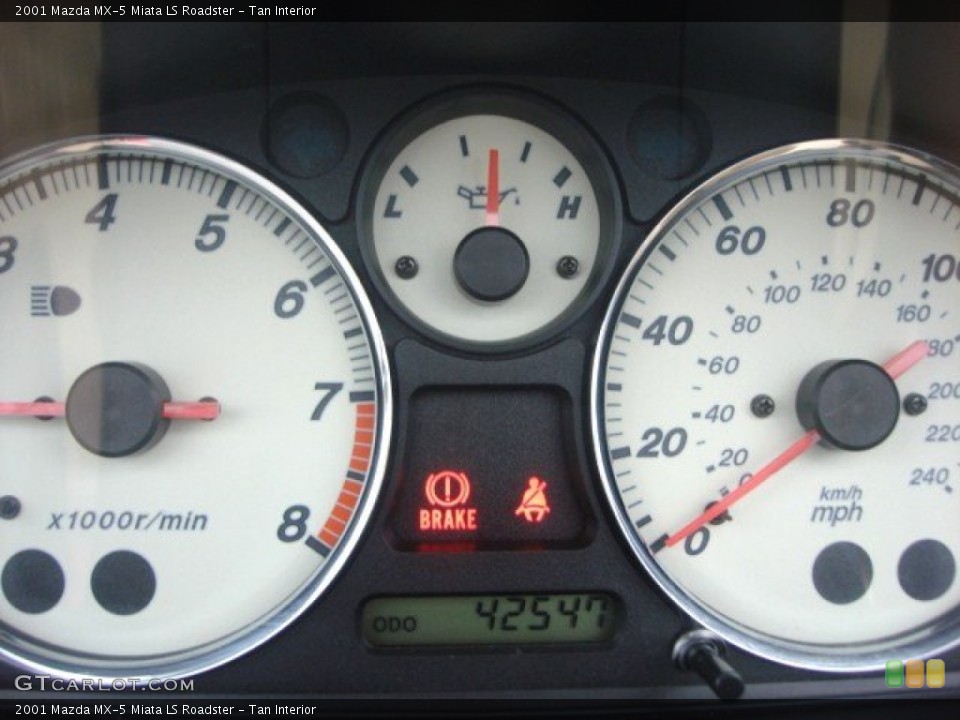 Tan Interior Gauges for the 2001 Mazda MX-5 Miata LS Roadster #75116476