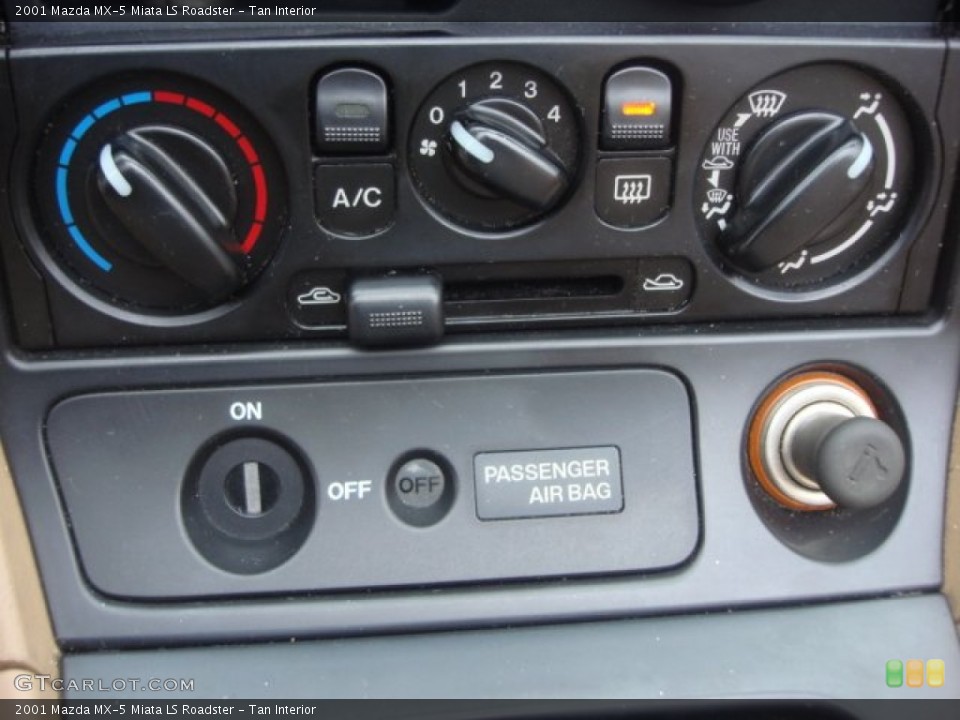Tan Interior Controls for the 2001 Mazda MX-5 Miata LS Roadster #75116502