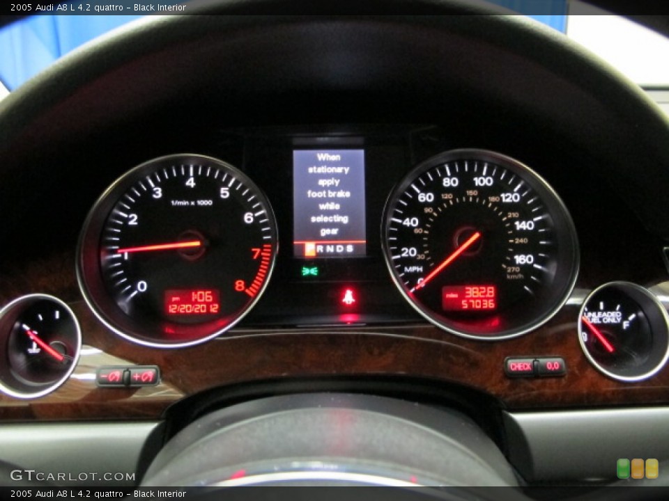 Black Interior Gauges for the 2005 Audi A8 L 4.2 quattro #75125109