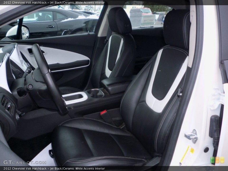 Jet Black/Ceramic White Accents Interior Front Seat for the 2012 Chevrolet Volt Hatchback #75126813