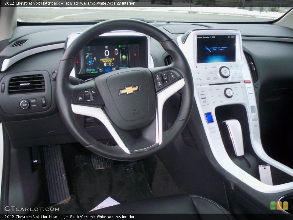 Jet Black/Ceramic White Accents Interior Dashboard for the 2012 Chevrolet Volt Hatchback #75126825