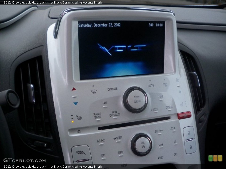 Jet Black/Ceramic White Accents Interior Controls for the 2012 Chevrolet Volt Hatchback #75126872