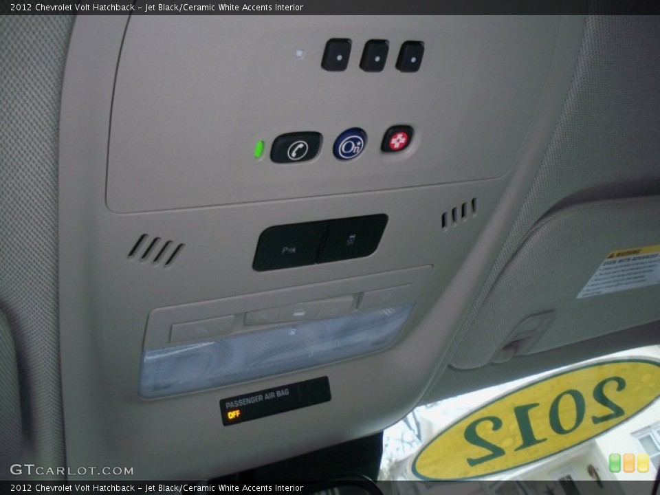 Jet Black/Ceramic White Accents Interior Controls for the 2012 Chevrolet Volt Hatchback #75126926