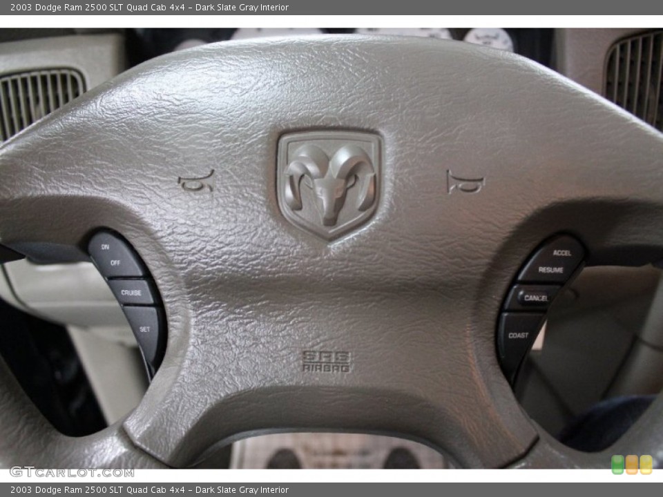 Dark Slate Gray Interior Steering Wheel for the 2003 Dodge Ram 2500 SLT Quad Cab 4x4 #75127920