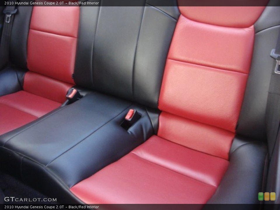 Black/Red Interior Rear Seat for the 2010 Hyundai Genesis Coupe 2.0T #75135422