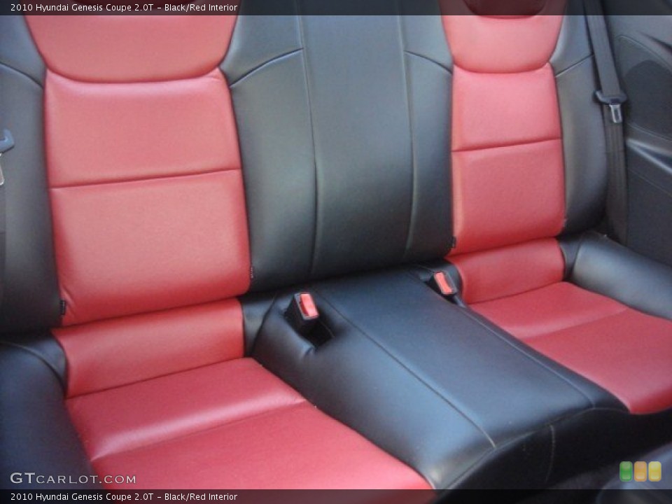 Black/Red Interior Rear Seat for the 2010 Hyundai Genesis Coupe 2.0T #75135468