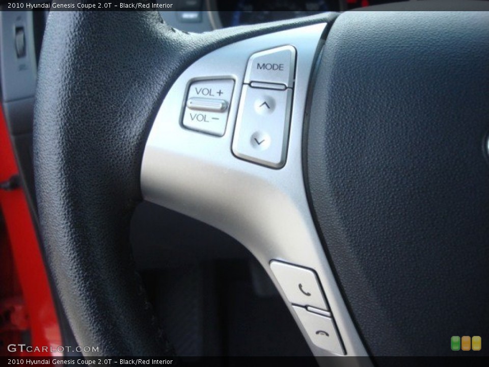 Black/Red Interior Controls for the 2010 Hyundai Genesis Coupe 2.0T #75135540