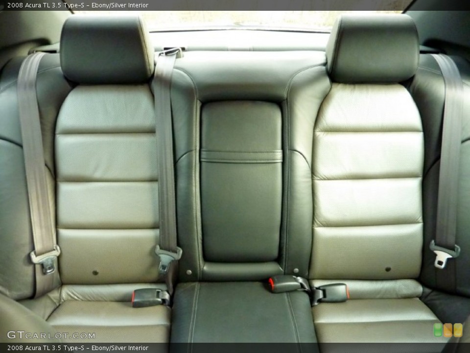 Ebony/Silver Interior Rear Seat for the 2008 Acura TL 3.5 Type-S #75141132