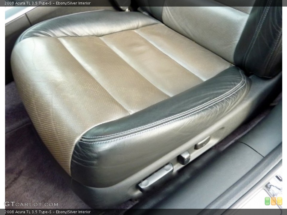 Ebony/Silver Interior Front Seat for the 2008 Acura TL 3.5 Type-S #75141150