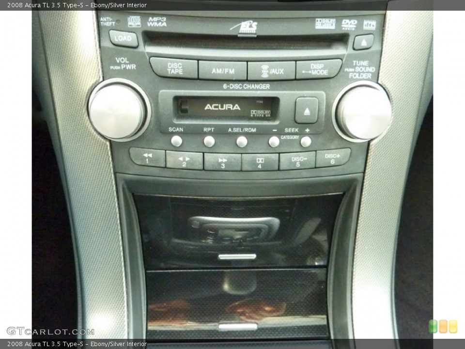 Ebony/Silver Interior Controls for the 2008 Acura TL 3.5 Type-S #75141186