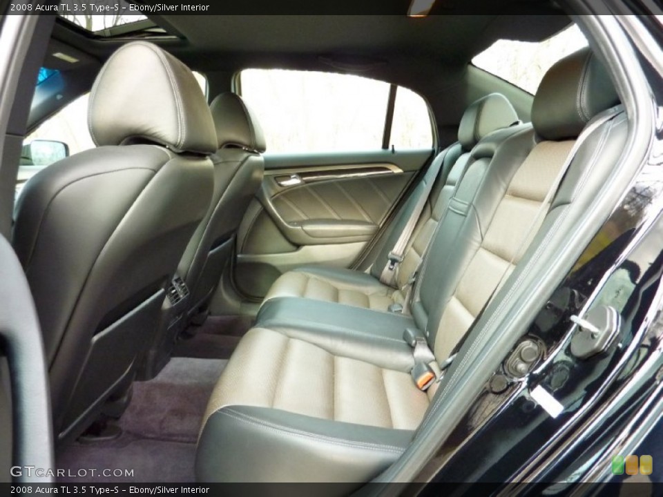 Ebony/Silver Interior Rear Seat for the 2008 Acura TL 3.5 Type-S #75141213