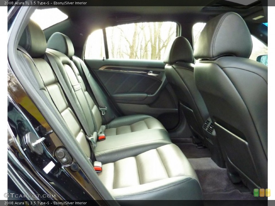 Ebony/Silver Interior Rear Seat for the 2008 Acura TL 3.5 Type-S #75141216