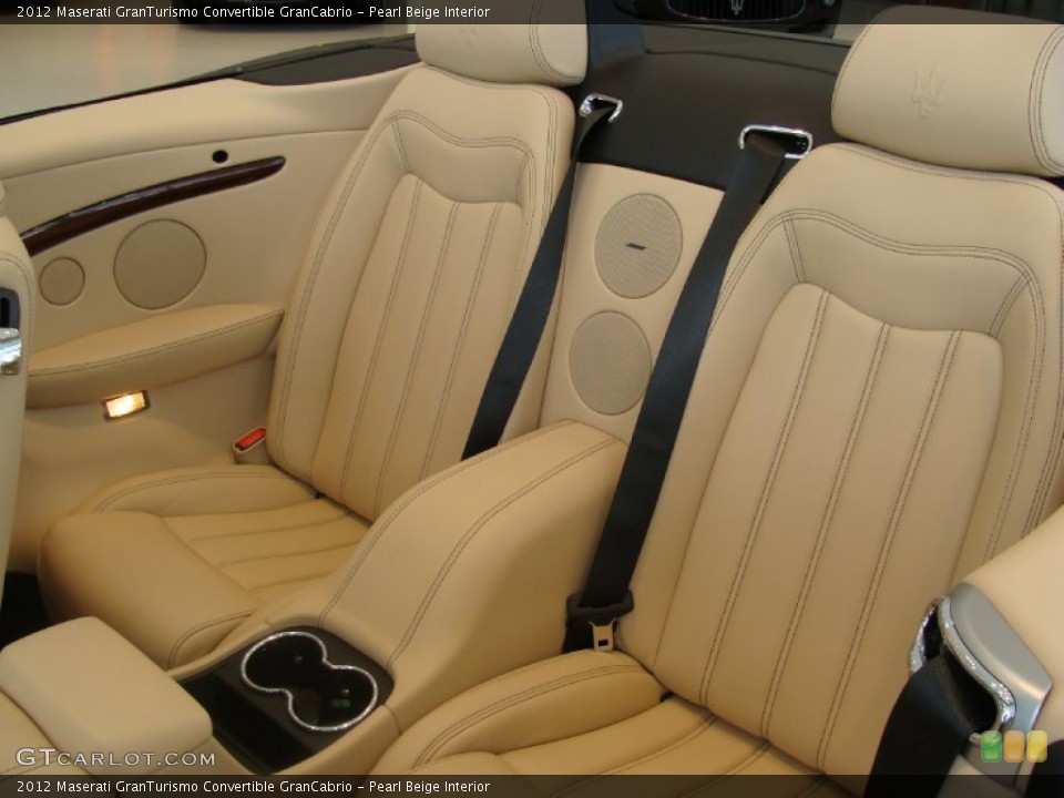 Pearl Beige Interior Rear Seat for the 2012 Maserati GranTurismo Convertible GranCabrio #75143313