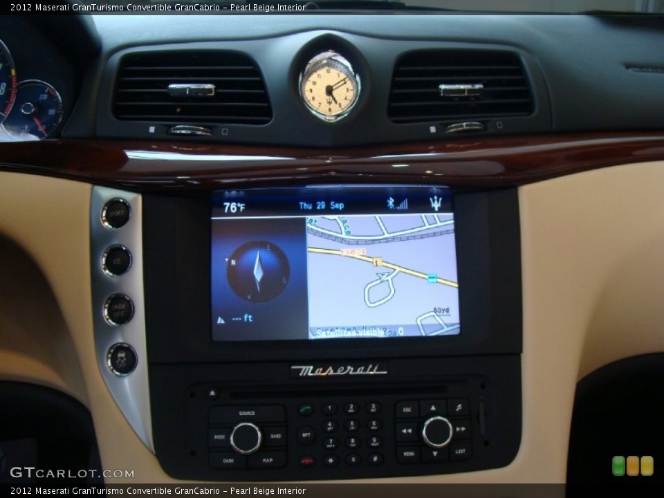 Pearl Beige Interior Navigation for the 2012 Maserati GranTurismo Convertible GranCabrio #75143349