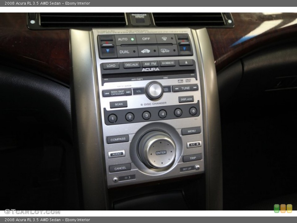 Ebony Interior Controls for the 2008 Acura RL 3.5 AWD Sedan #75146236