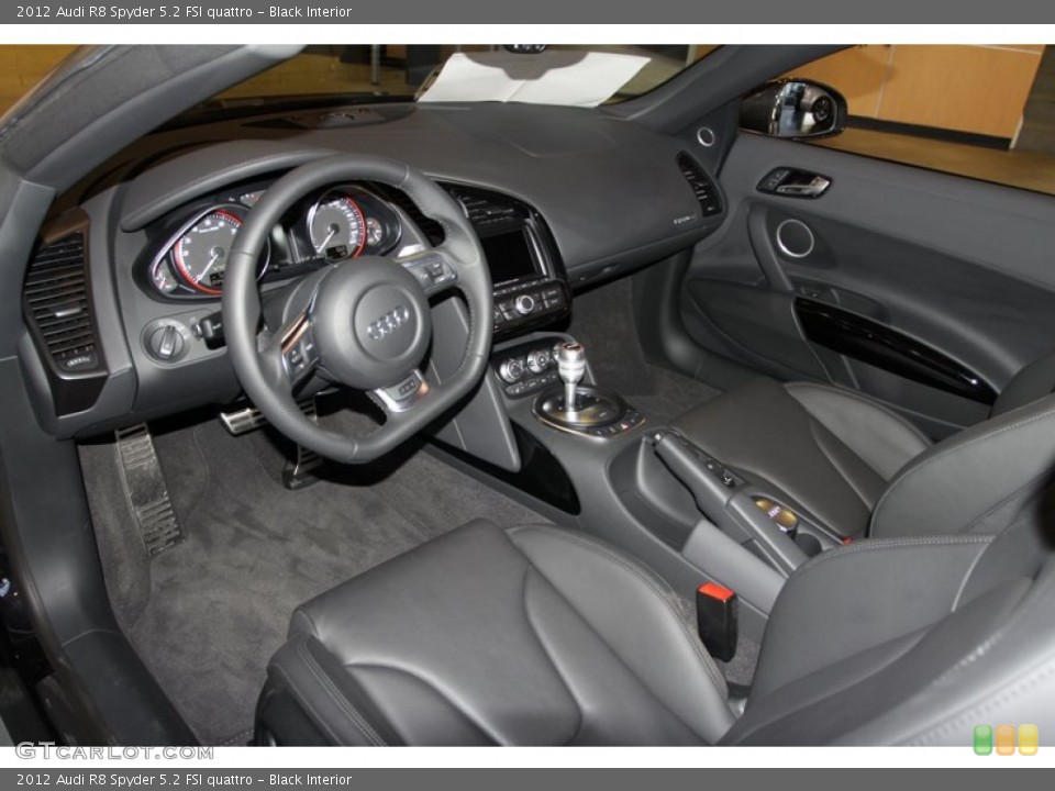 Black Interior Prime Interior for the 2012 Audi R8 Spyder 5.2 FSI quattro #75156946