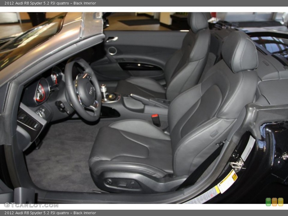 Black Interior Front Seat for the 2012 Audi R8 Spyder 5.2 FSI quattro #75156958