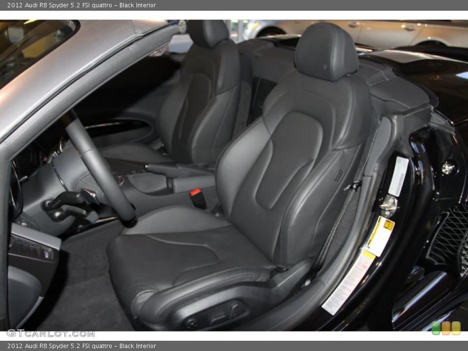 Black Interior Front Seat for the 2012 Audi R8 Spyder 5.2 FSI quattro #75156971