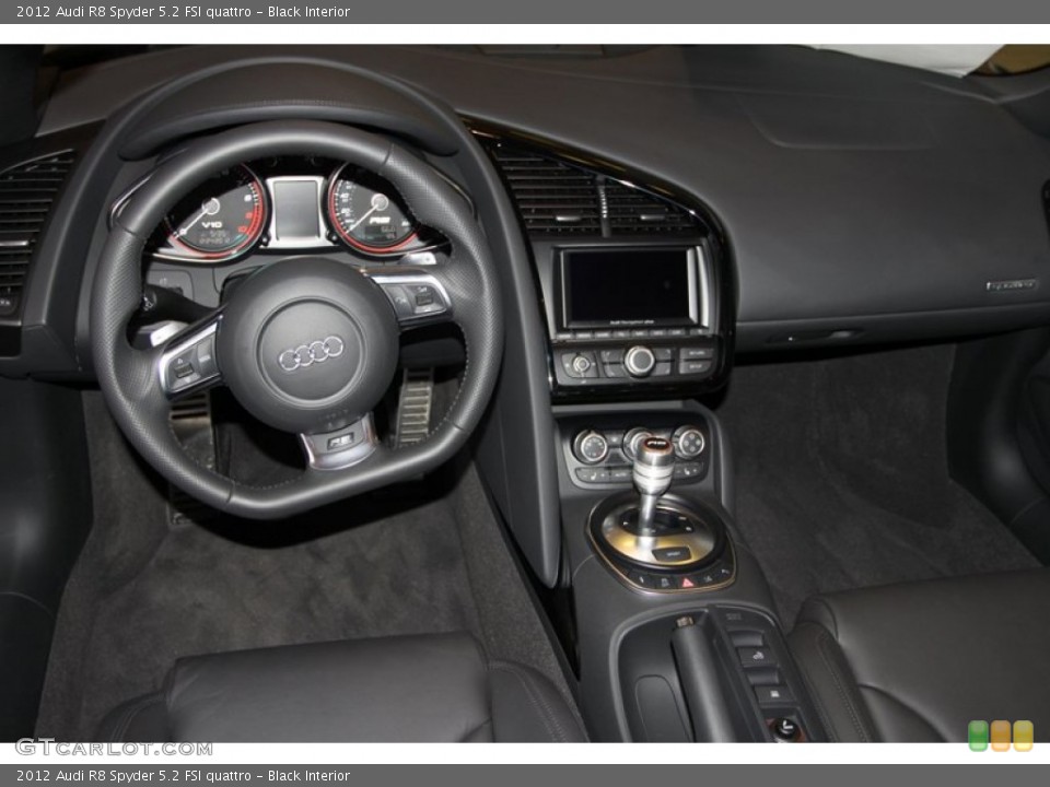 Black Interior Dashboard for the 2012 Audi R8 Spyder 5.2 FSI quattro #75156985