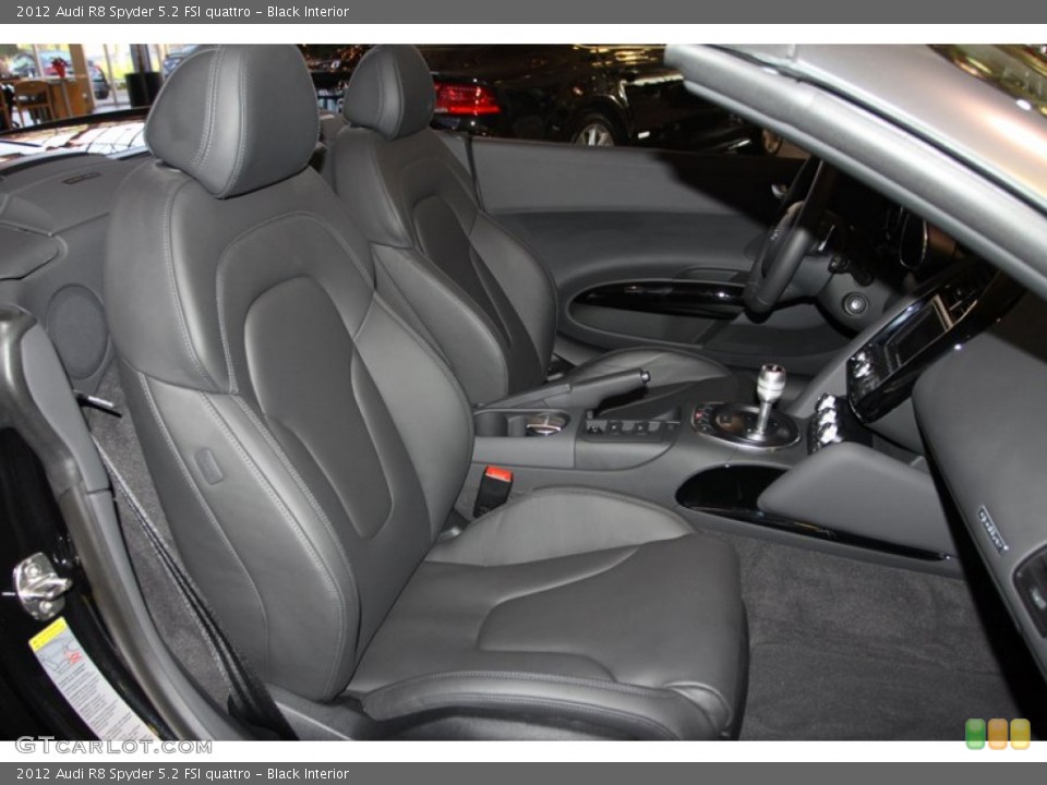 Black Interior Front Seat for the 2012 Audi R8 Spyder 5.2 FSI quattro #75157144