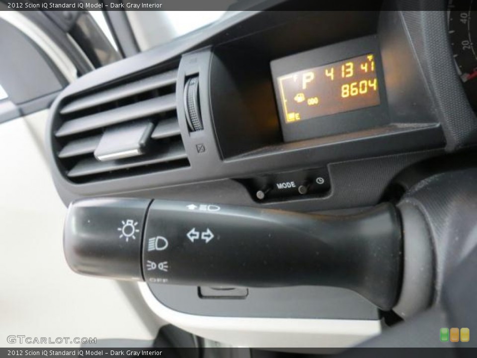 Dark Gray Interior Controls for the 2012 Scion iQ  #75157661