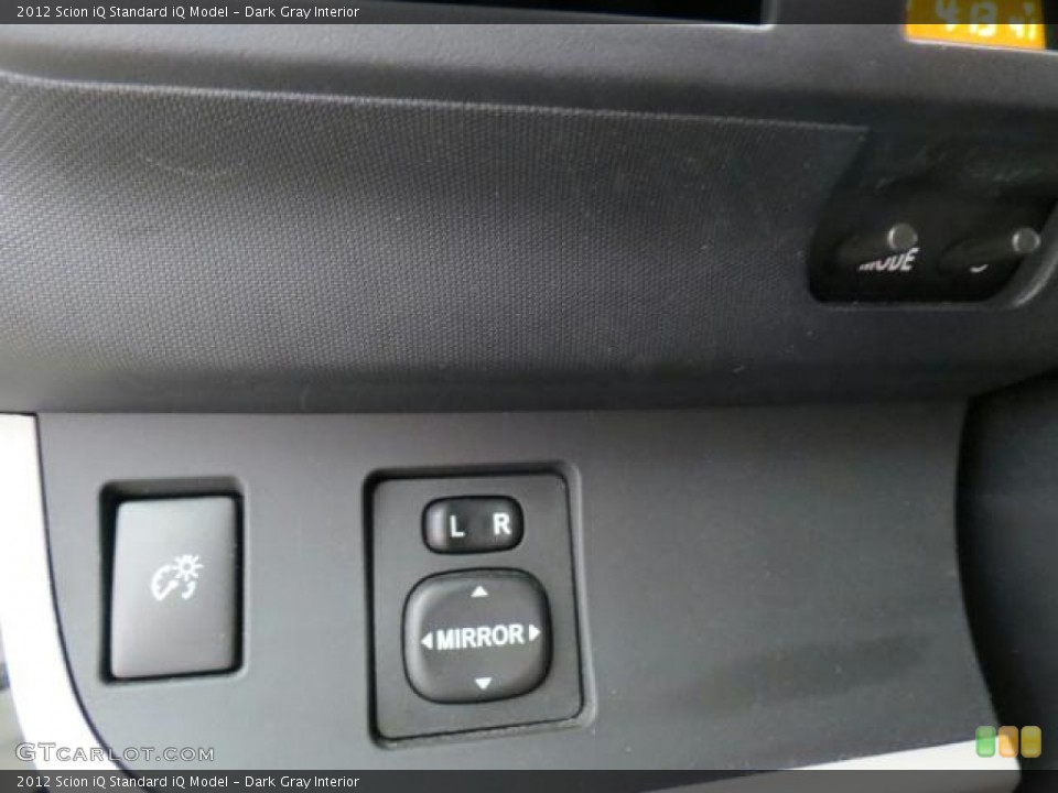 Dark Gray Interior Controls for the 2012 Scion iQ  #75157687