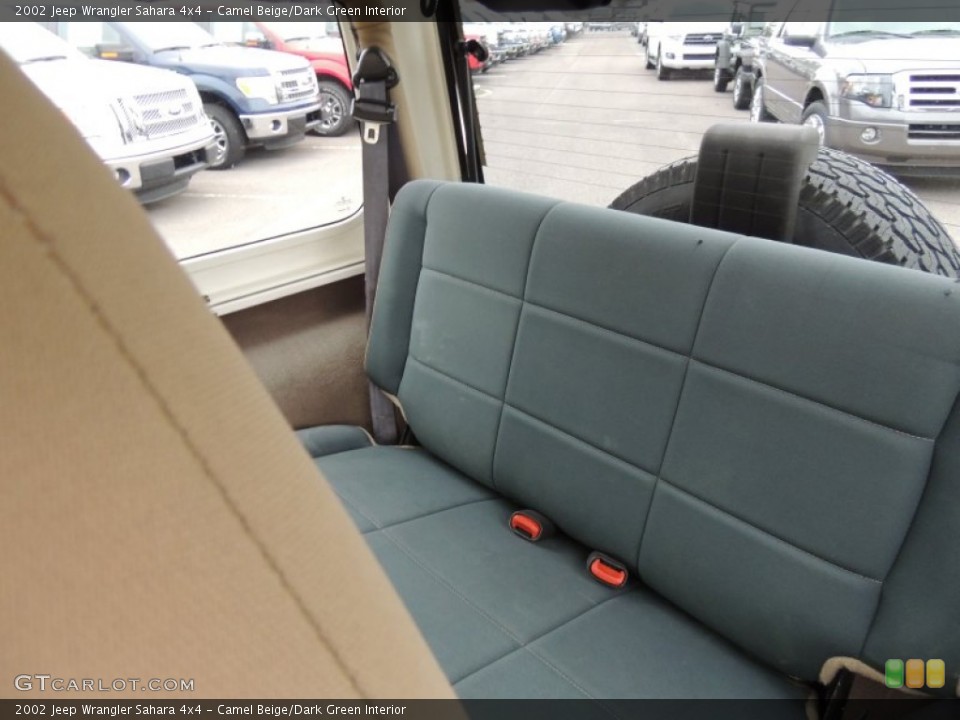 Camel Beige/Dark Green Interior Rear Seat for the 2002 Jeep Wrangler Sahara 4x4 #75159380